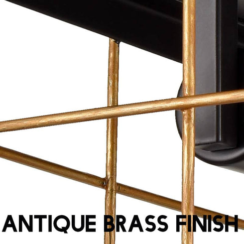 Farmhouse Black Flush Mount Ceiling Light Brass Fixture, 2-Light